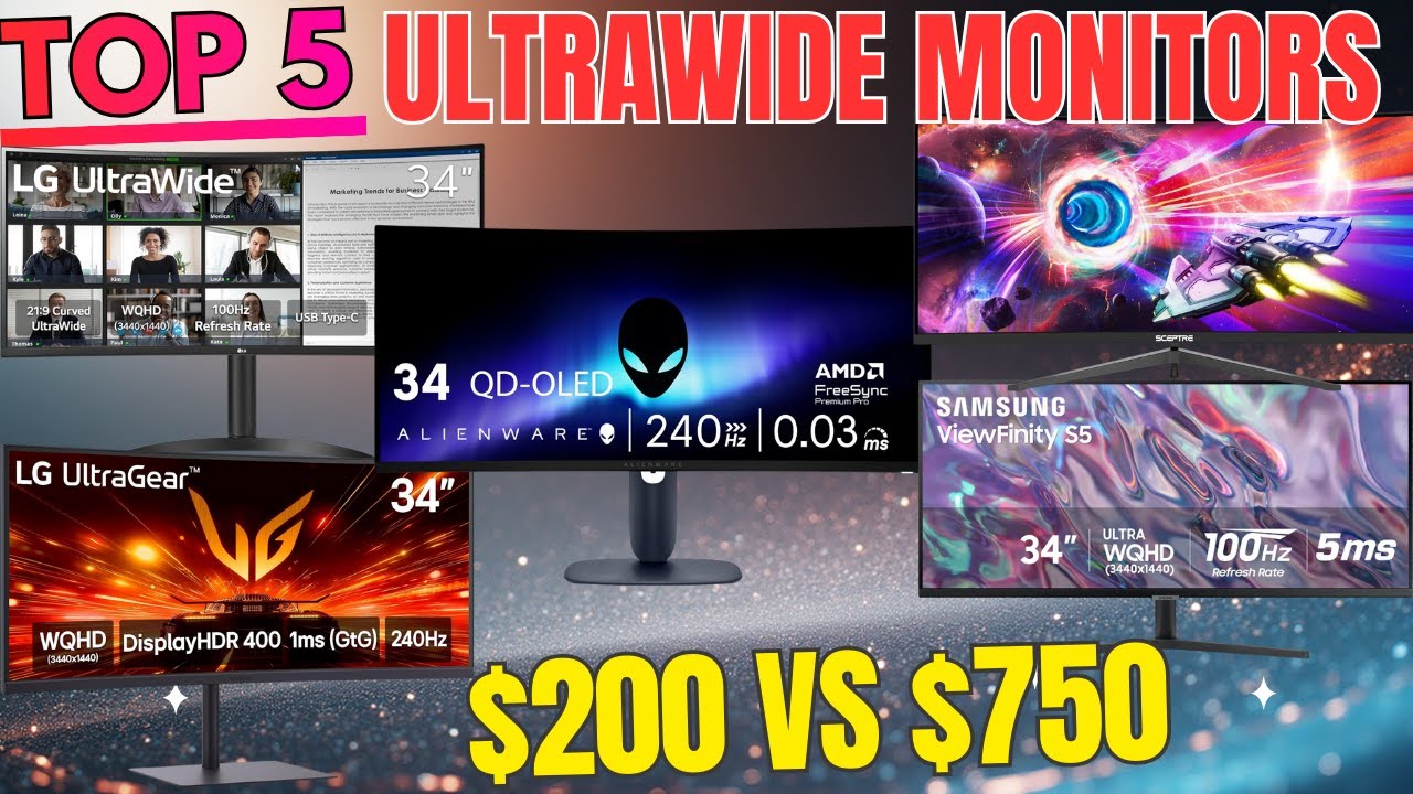 Best Ultrawide Gaming Monitor 2026 - Top 5 Best 34 Inch Ultrawide Monitor (OLED, 240Hz Picks!)