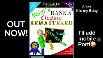 Baldi’s Basics Scratch Edition Official Launch (Link in DESC)
