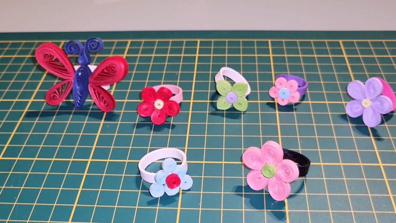How To Make Quilling Ring simple and easy handmade YouTube