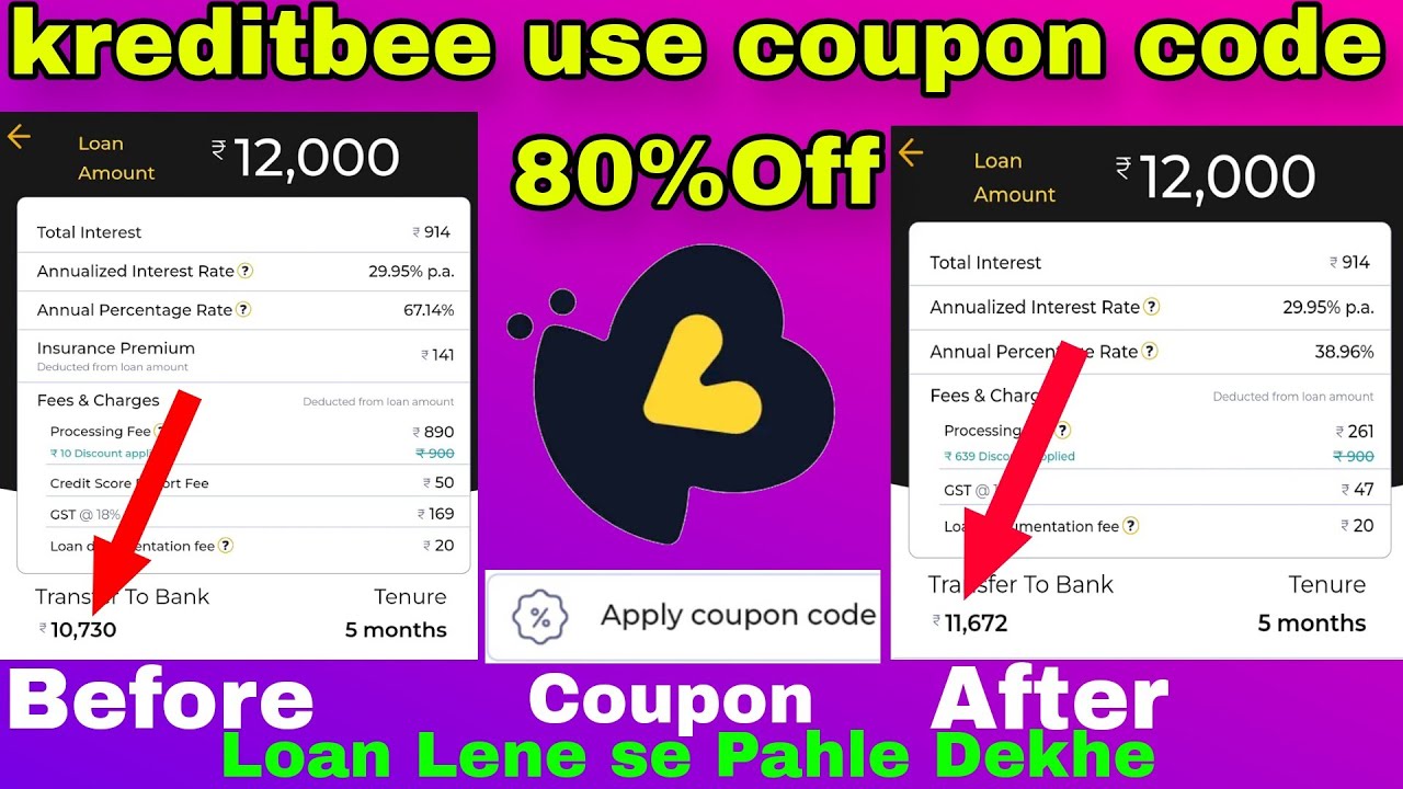 KreditBee Coupon Code for Processing Fee New Coupon for kreditbee