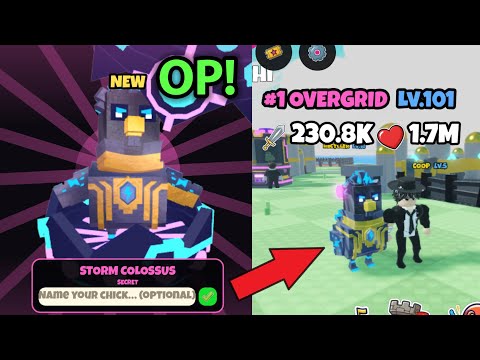 I got Storm Colossus and lots of EGGS  in GRow a CHicken Fighter