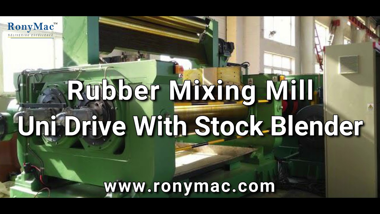 Rubber Mixing Mill   Uni Drive With Stock Blender