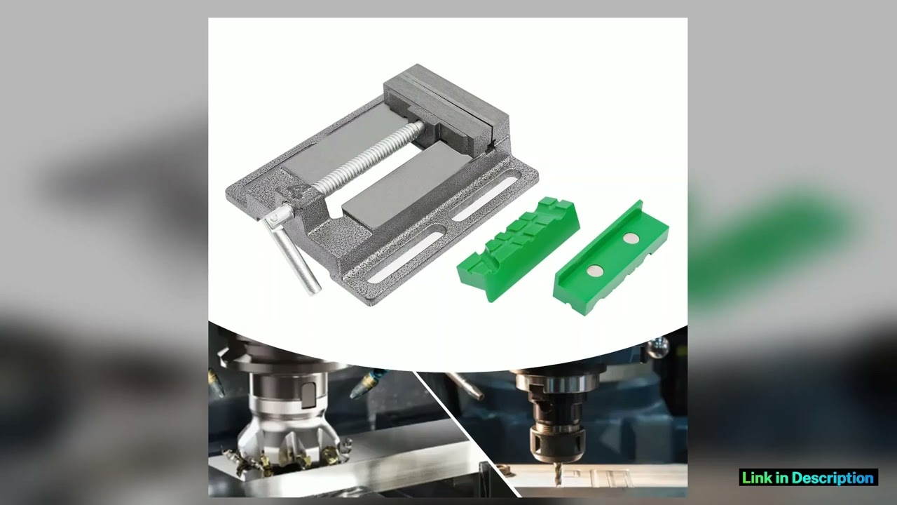 4 Drill Press Vise Cast Iron and Steel NonSlip Jaws Secure Base CorrosionResistant Easy to Install