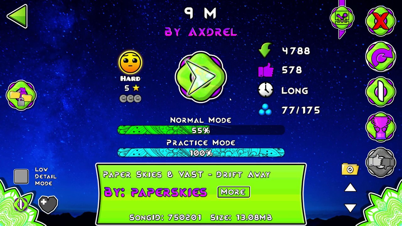 Geometry Dash 9 m by: Axdrel (All Coins)