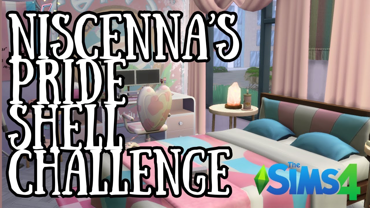 🏳️‍⚧️ A Trans Flag Home - @NisBuilds Pride Shell Challenge - NO CC // Sims 4 Speed Build 🏳️‍⚧️