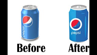 Adobe illustrator Tutorial-Create a Pepsi cola  Can Vector || Image to Vector || Love New Tech