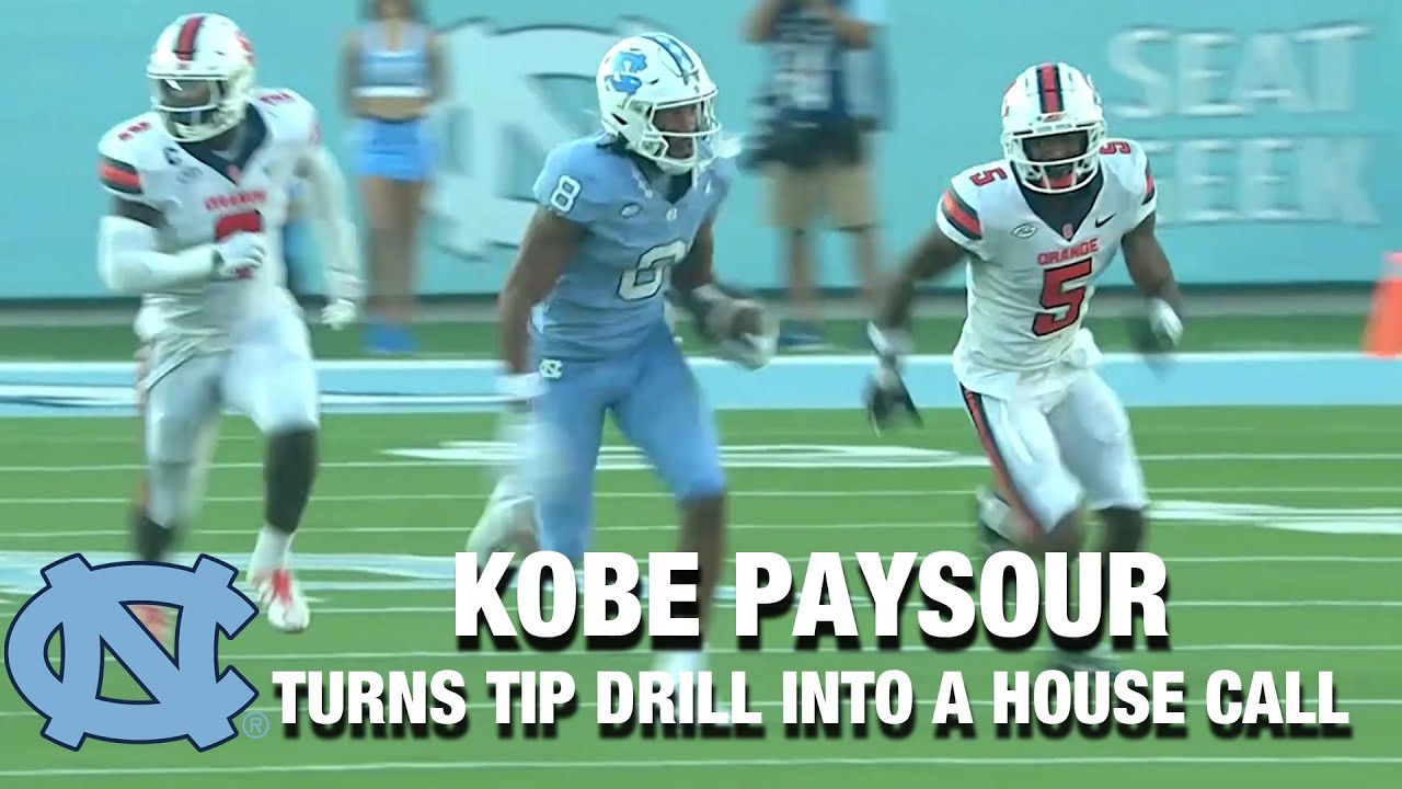 Video: UNC's Kobe Paysour Turns Tip Drill Into Explosive Touchdown