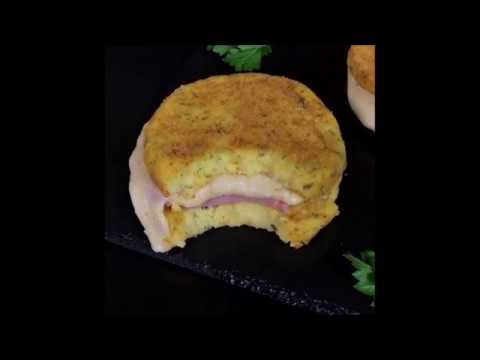 Video: Hamburger Di Patate Semplici Con Prosciutto E Formaggio