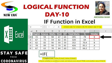 IF/ Logical Function in Excel (Day-10) By Archana Mam