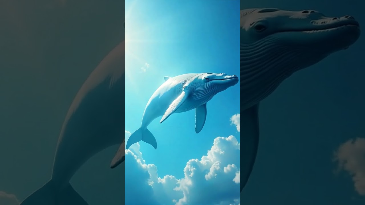 A Sperm Whale Swimming in the Sky – Surreal Nature