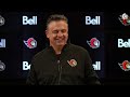 Drake Batherson, Jake Sanderson, Tim Stützle, Jordan Spence, Travis Green Pregame Media vs CGY