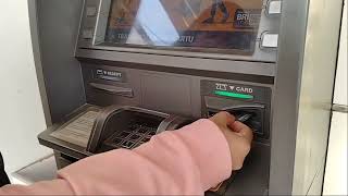 Procedure text. " How to withdraw money from ATM"
