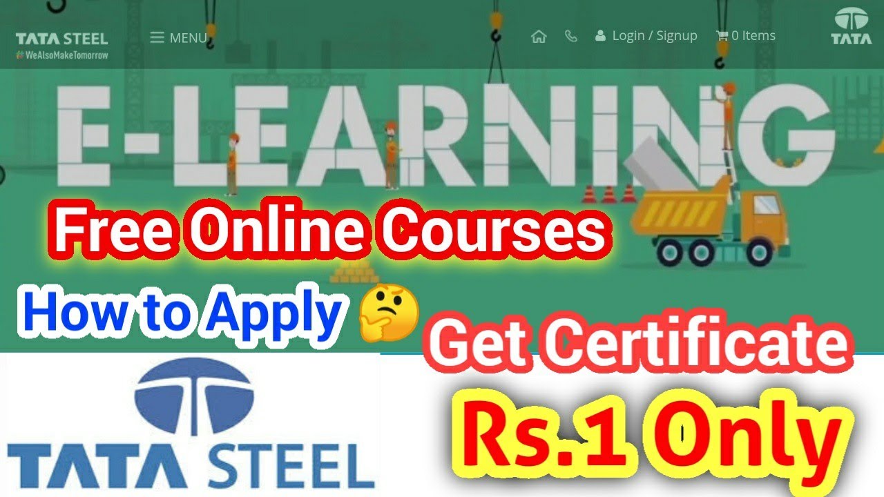 TATA STEEL E-LWARNING CERTIFICATE🔥Rs.1 only🔥Free online courses and get certificate