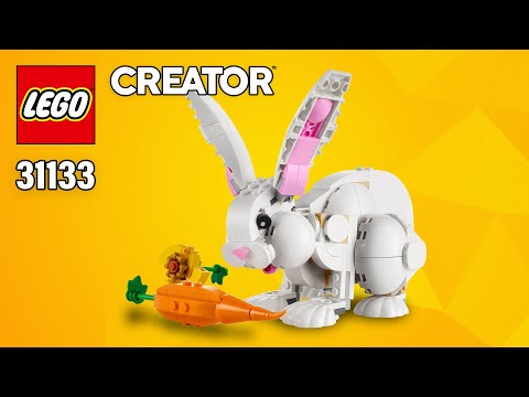 YouTube thumbnail: LEGO Creator | White Rabbit (31133)[258 pcs] Step-by-Step Building Instructions | Top Brick Builder
