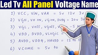 All LED Panel Voltages Names and Values Explained in Detail || Tutorial for LCD and LED TV Repair