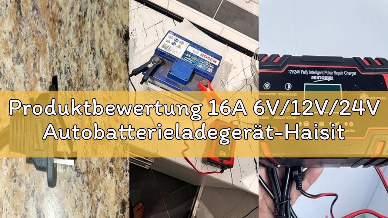 Produktbewertung 16A 6V/12V/24V Autobatterieladegerät-Haisito Intelligentes Ladegerät mit LCD-Displa