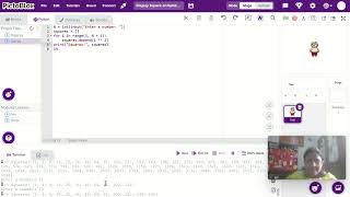 SQUARE OF NUMBERS I PYTHON EDITOR I PICTOBLOX