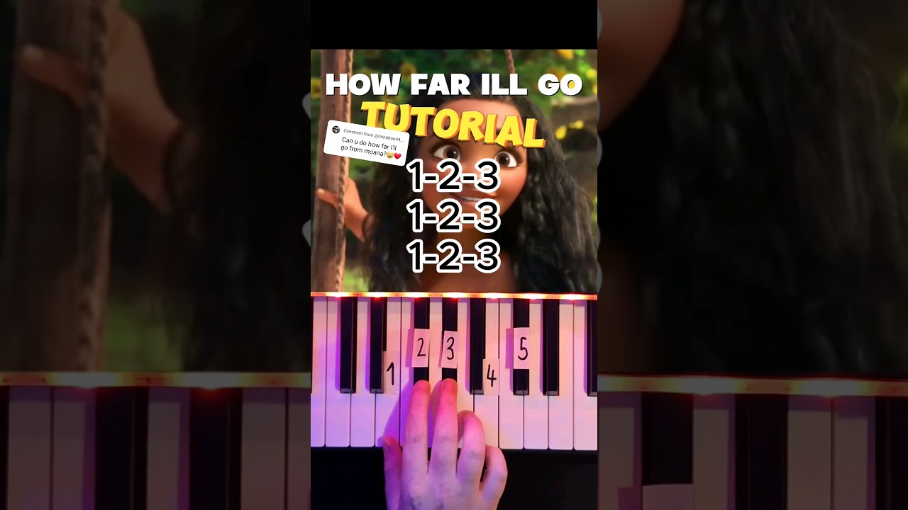 How far I'll go from Moana Piano Tutorial 