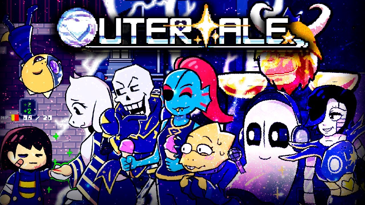 Outertale: Project Spacetime Gameplay {Neutral & Flirt Pacifist Ending ...