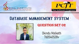 Database Management System | Question Set 2 | 1st Year | Semester 01 | | Okindu Malketh