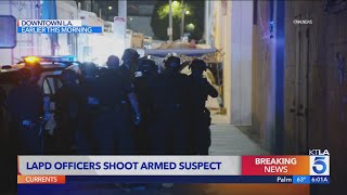 Armed suspect shot by LAPD in Downtown L.A.