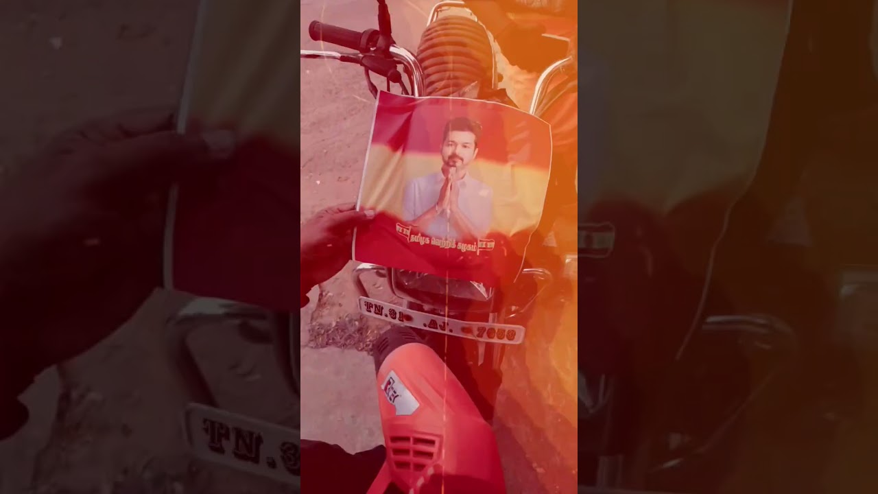 TVK VIJAY STICKER IN BIKE 🔥🤩😎