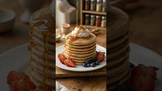 How To Make Fluffy Pancakes From Scratch | Easy Breakfast Recipe #aigenerated #shorts #cooking