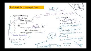 Lecture 7 - Part 1: Analysis of Recursive Algorithms and Selection Sort