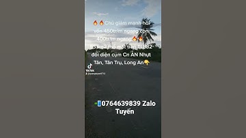 Đất thổ mặt tiền TL 832 ngang 10m đối diện cụm CN An Nhựt Tân, Tân Trụ, Long An #bandat #datkcnat