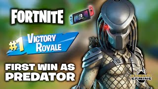 First WIN as PREDATOR | Fortnite Nintendo Switch Gameplay