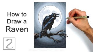 How to Draw a Spooky Raven for Halloween