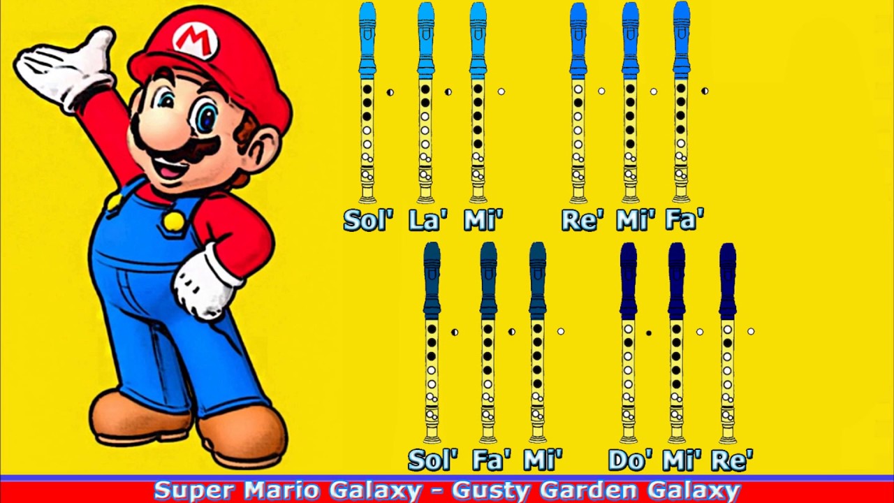 Super Mario Galaxy - Gusty Garden Galaxy en Flauta Dulce con Notas