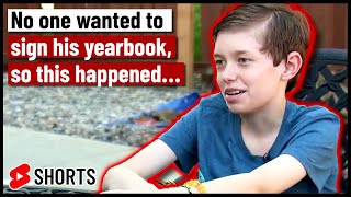 No one wanted to sign his yearbook, so this happened