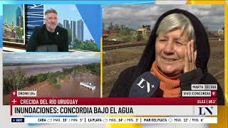 Inundaciones y mas de 550 evacuados: el drama de los vecinos de Concordia