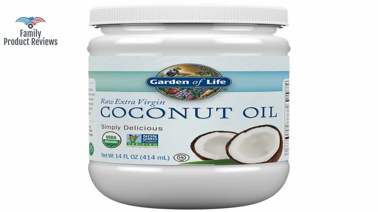Garden of Life Organic Extra Virgin Coconut Oil Unrefined Cold Pressed Coconut Oil for Hair