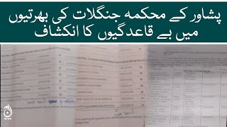Irregularities reveal in Peshawar Forest Department recruitments | Aaj News