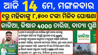 Odisha News | 14 May 2024 | Today Morning news | kalia yojana money | Upstox app earn money offer
