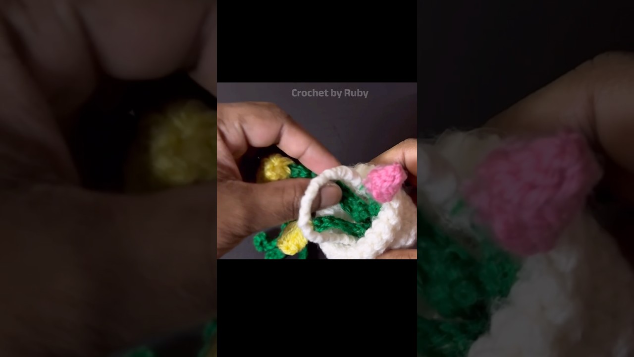 Crochet mini tulip flower pot tutorial 