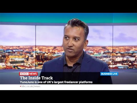 YunoJuno Founder, Shib Mathew, live on BBC News on the rise of freelancing and the future of work.