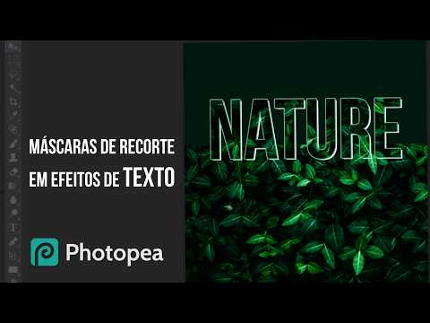 Photopea | Máscaras de recorte em efeitos de texto