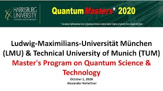 Ludwig-Maximilians-Universität München Lmu Technical University Of Munich Tum October 1, 2020