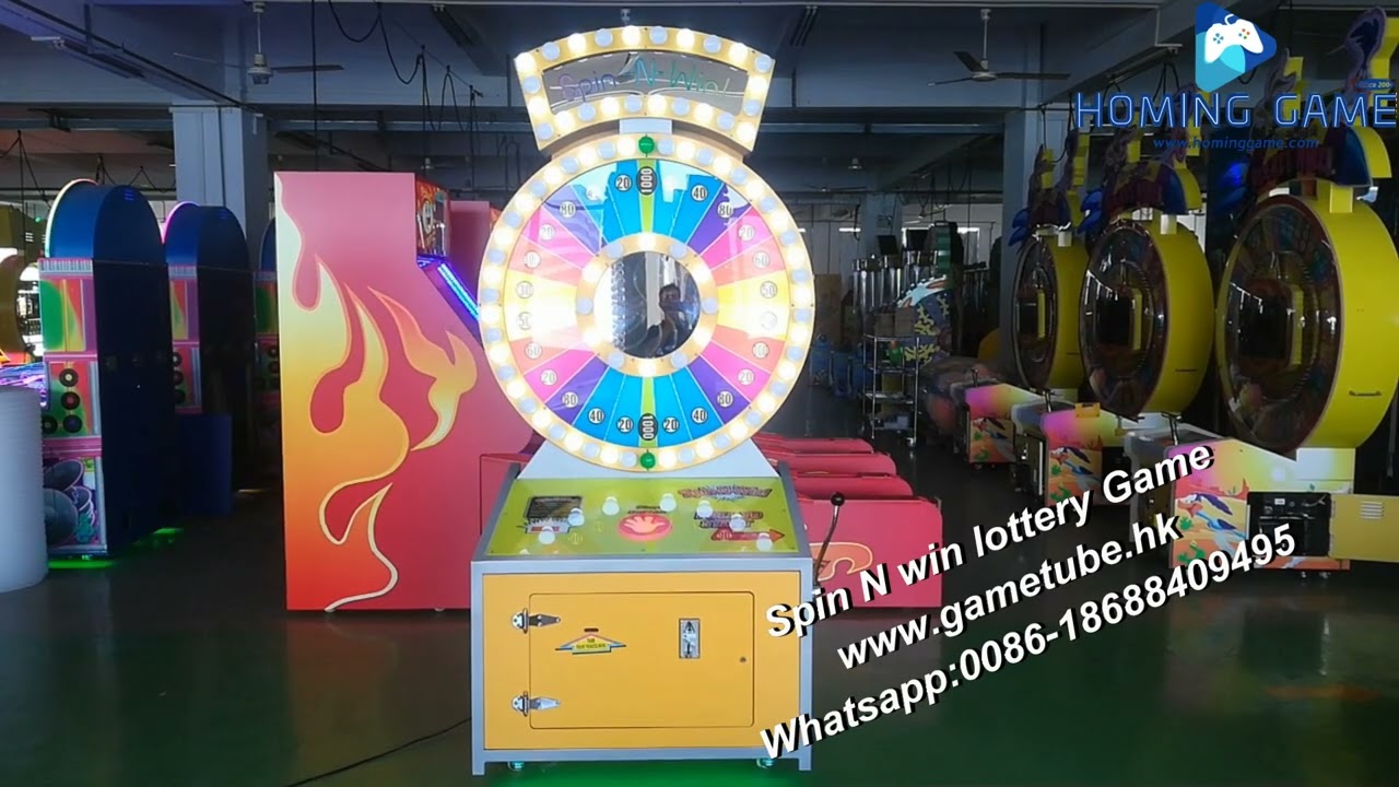 Top Sale Redemption Arcade Game Machine Spin N win lottery ticket Redemption Game Machine By Homing
