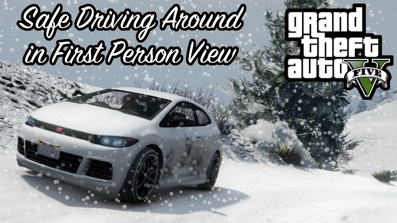 GTA V - Safe Driving Around the Map in Cockpit View (Snow in Los Santos)