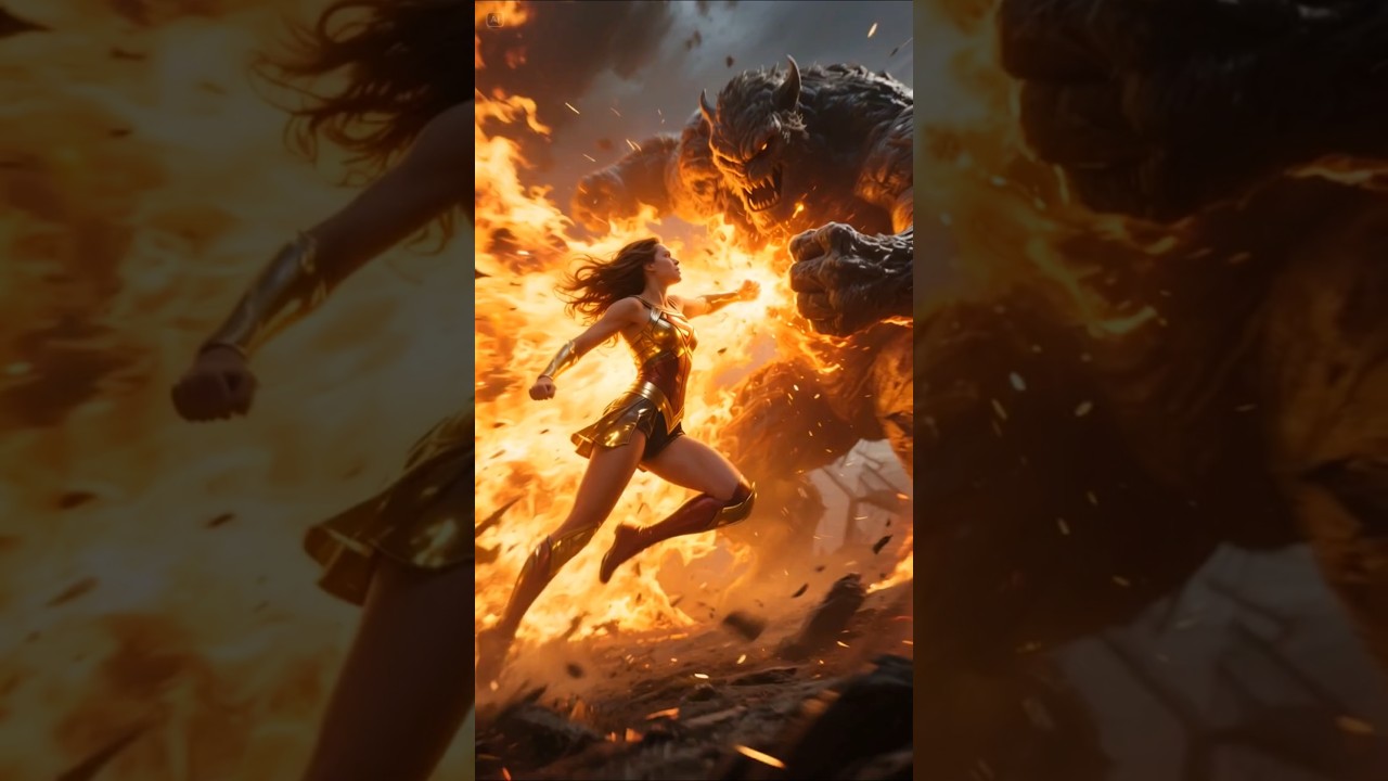 WOW! That flying heroine just roasted a demon hound!