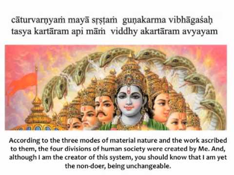 Bhagavad Gita Chapter 4 Verse 13 Youtube