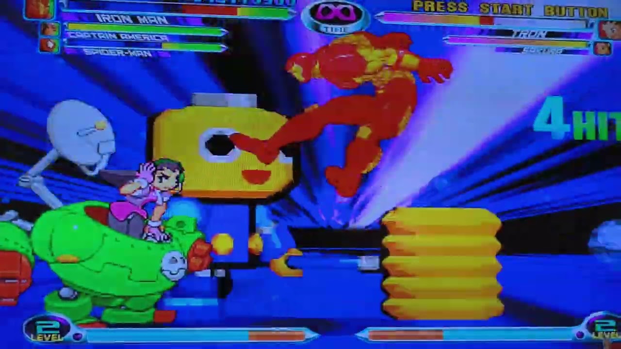 Marvel vs Capcom 2, Spiderman captain america and iron man 
