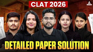 CLAT 2026 Answer Key | CLAT 2026 Paper Solution  | CLAT Section Wise Analysis