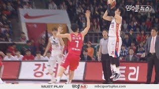 Jung Young Sam's Continuous three-point shoot | Knights vs Elephants | 20161127 | 2016-17 KBL