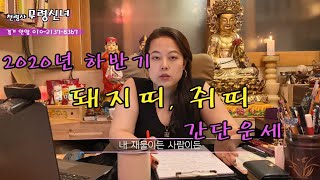 [무령신녀/간단신점] 2020년 경자년 하반기 돼지띠, 쥐띠 간단운세  #무당 #신점 #운세