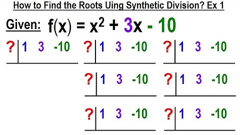 Algebra - Ch. 50: Synthetic Division (9 of 16) How to Find The Roots Using Synthetic Division Ex. 1